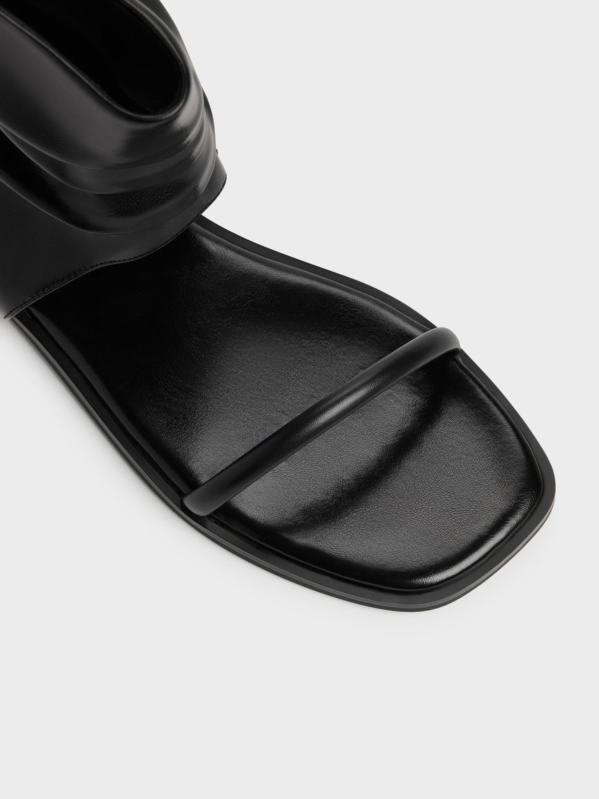 CHARLES & KEITH Value | Joplin Ruched Boot Sandals - Black