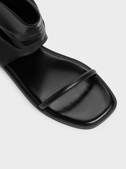 CHARLES & KEITH Value | Joplin Ruched Boot Sandals - Black