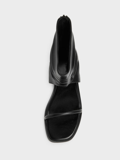 CHARLES & KEITH Value | Joplin Ruched Boot Sandals - Black