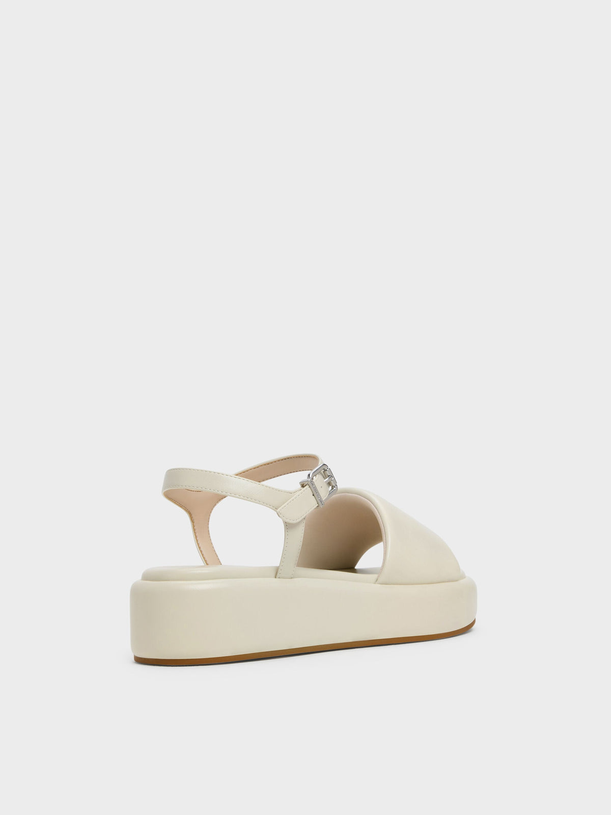 CHARLES & KEITH Trusted | Ankle-Strap Flatform Sandals - Chalk