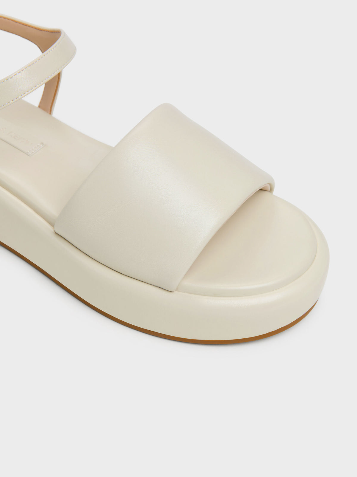 CHARLES & KEITH Trusted | Ankle-Strap Flatform Sandals - Chalk