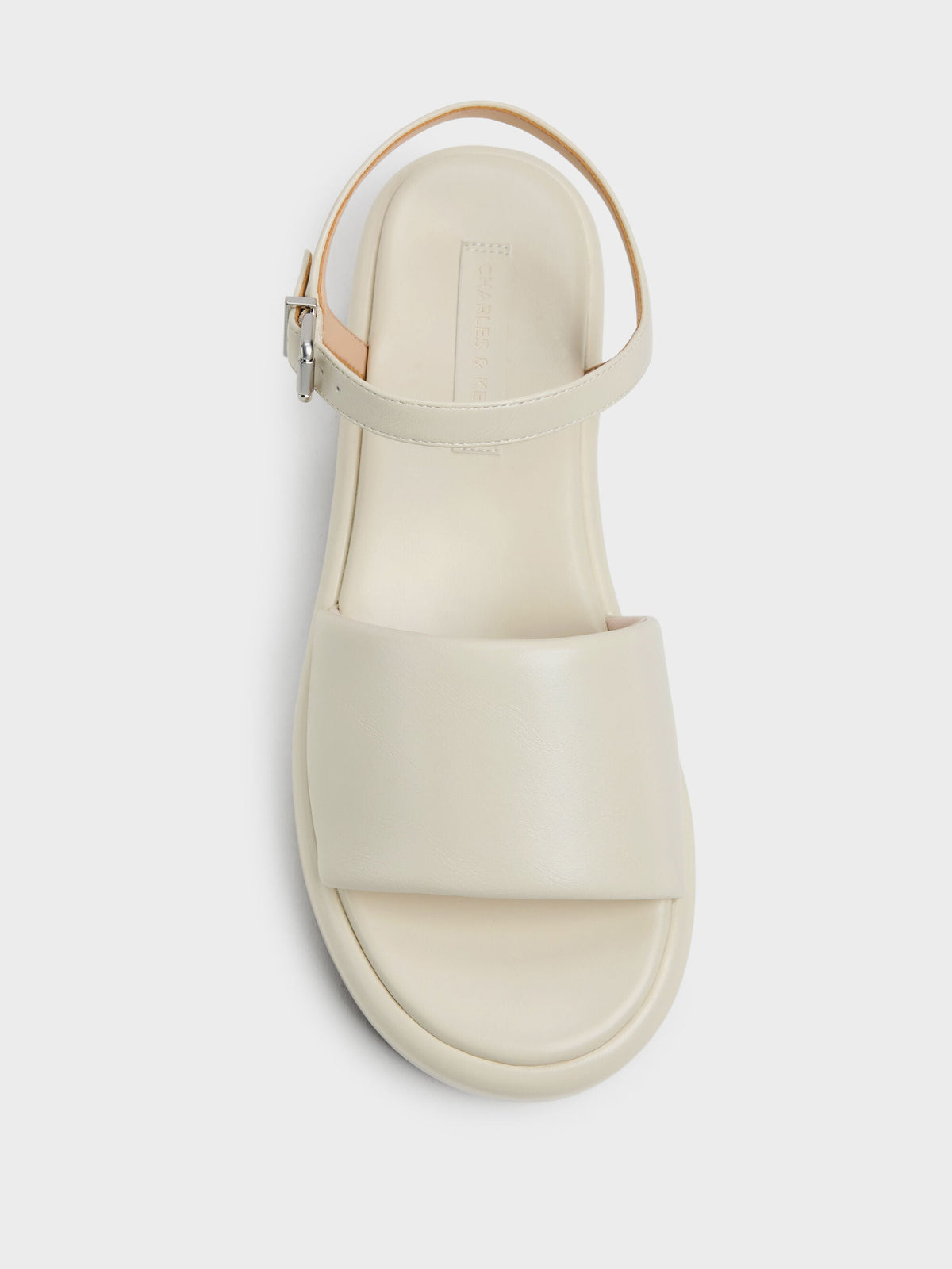 CHARLES & KEITH Trusted | Ankle-Strap Flatform Sandals - Chalk