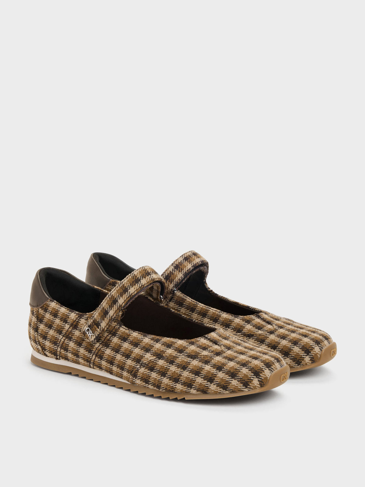 CHARLES & KEITH New | Jace Leather Checkered Mary Jane Sneakers - Multi