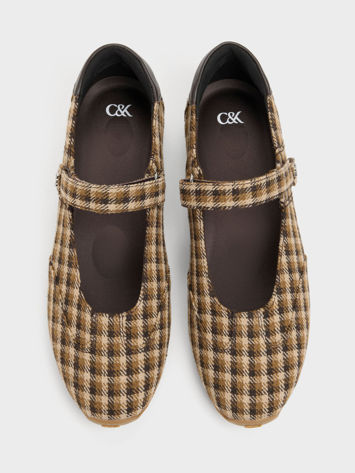 CHARLES & KEITH New | Jace Leather Checkered Mary Jane Sneakers - Multi