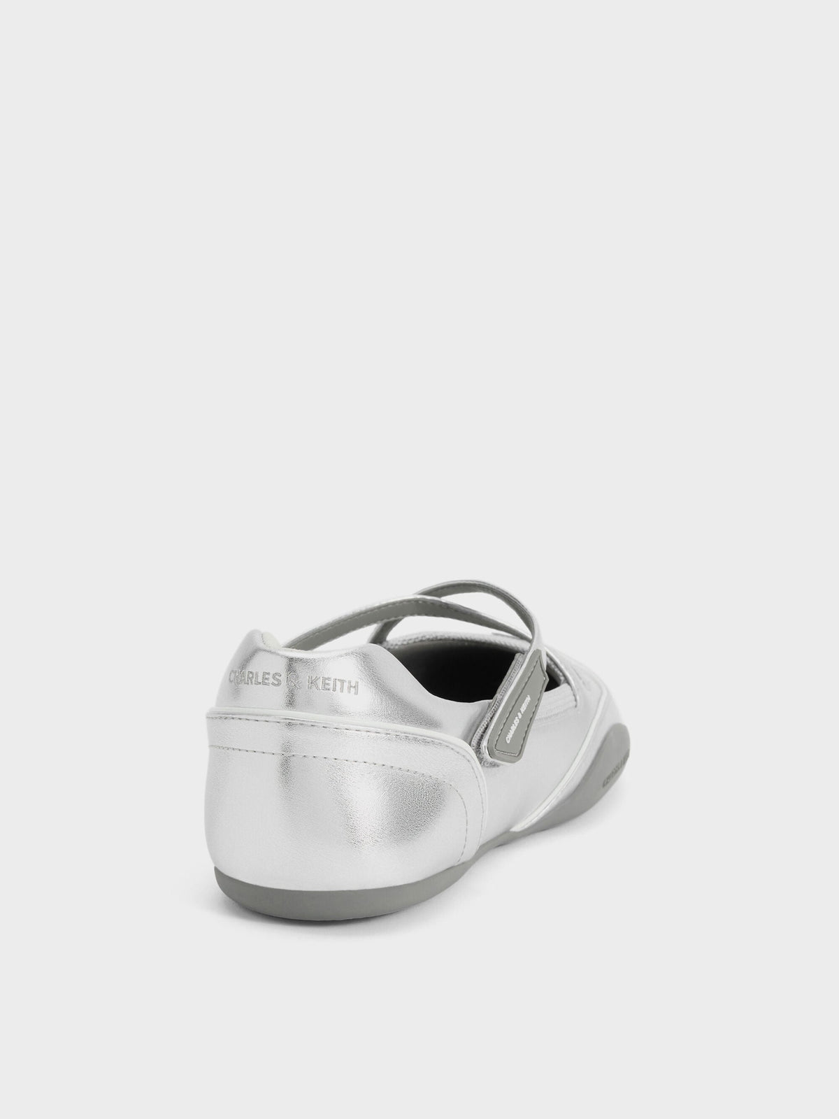 CHARLES & KEITH Customer Favorite | Mika Crossover Mary Jane Sneakers - Silver