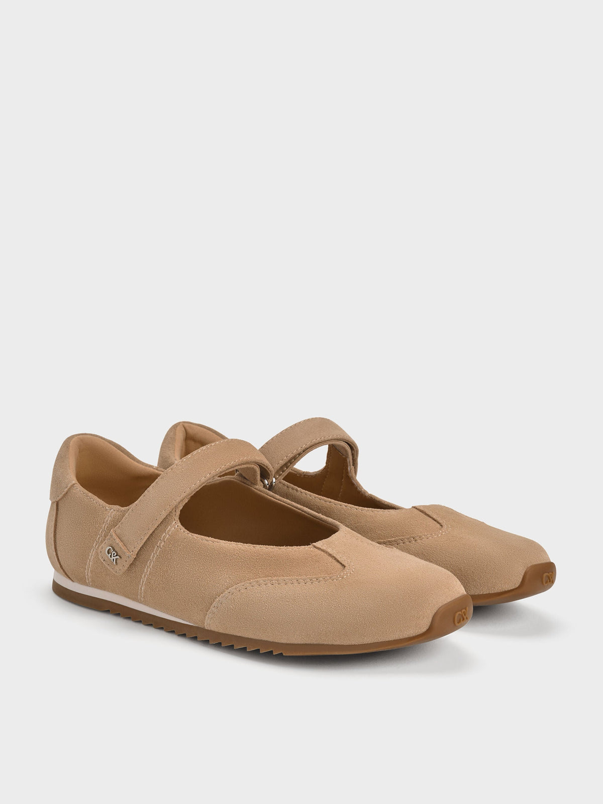 CHARLES & KEITH Customer Favorite | Jace Suede Mary Jane Sneakers - Beige