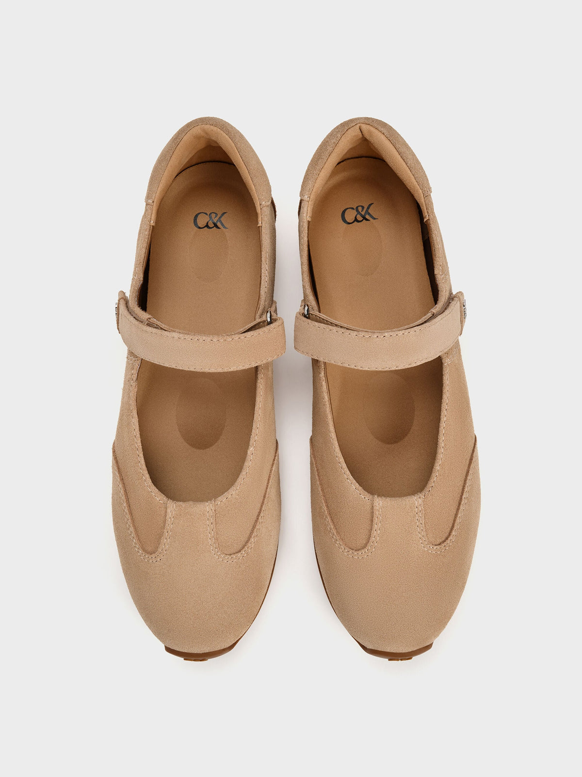 CHARLES & KEITH Customer Favorite | Jace Suede Mary Jane Sneakers - Beige