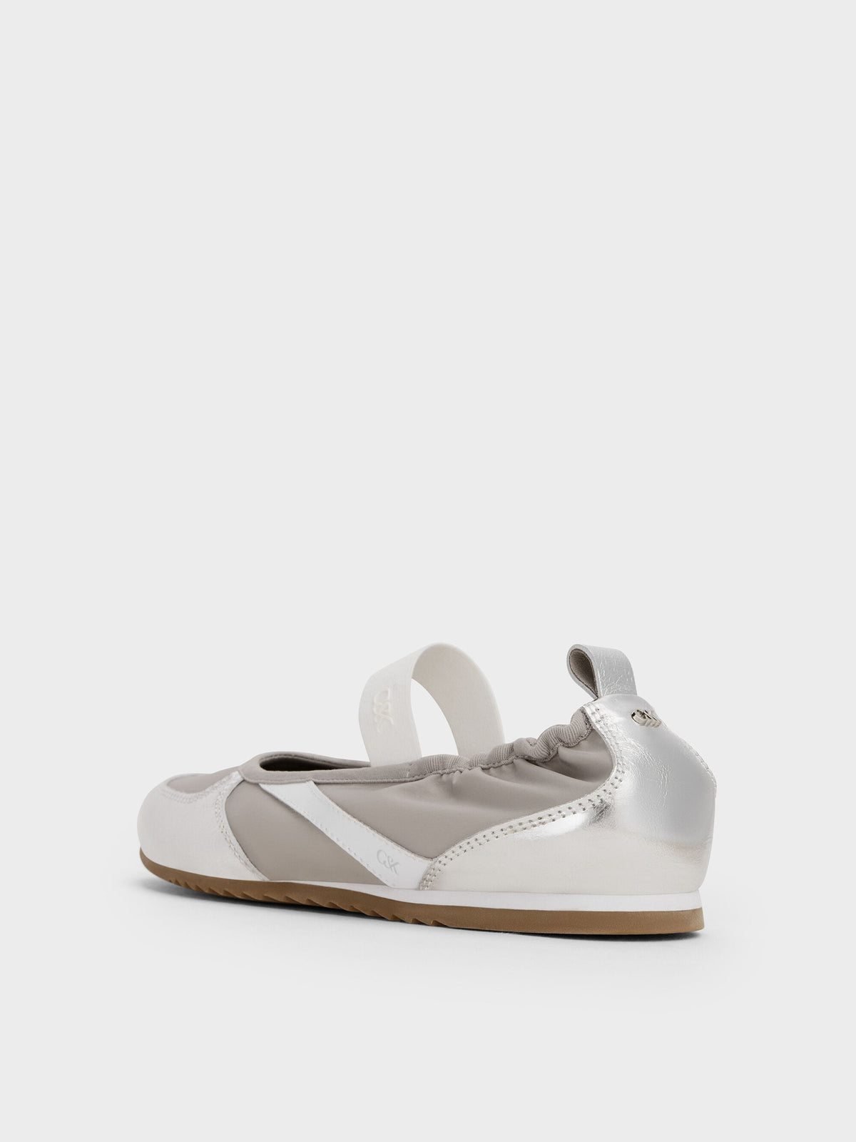 CHARLES & KEITH Latest | Jace Metallic Leather Mary Jane Sneakers - Silver