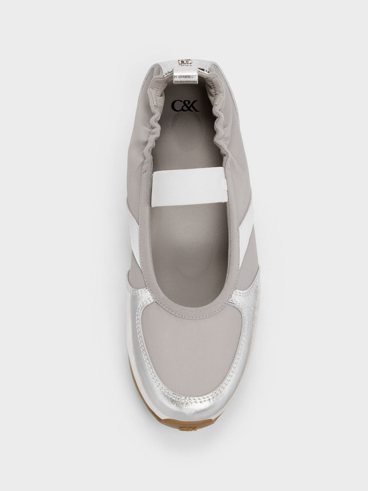 CHARLES & KEITH Latest | Jace Metallic Leather Mary Jane Sneakers - Silver