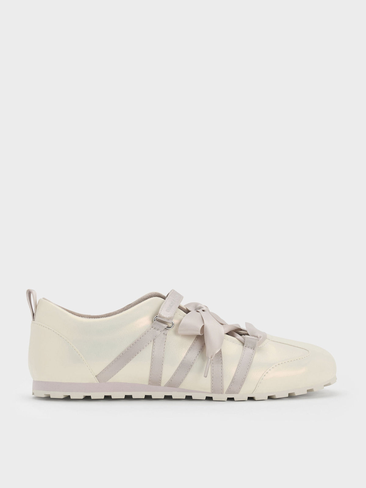 CHARLES & KEITH Everyday | Silko Pearlescent Ballet Sneakers - Chalk