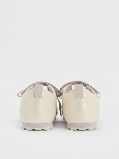 CHARLES & KEITH Everyday | Silko Pearlescent Ballet Sneakers - Chalk