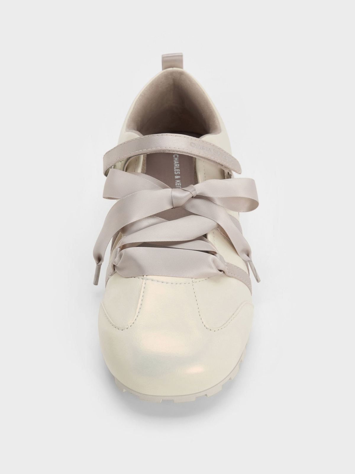 CHARLES & KEITH Everyday | Silko Pearlescent Ballet Sneakers - Chalk