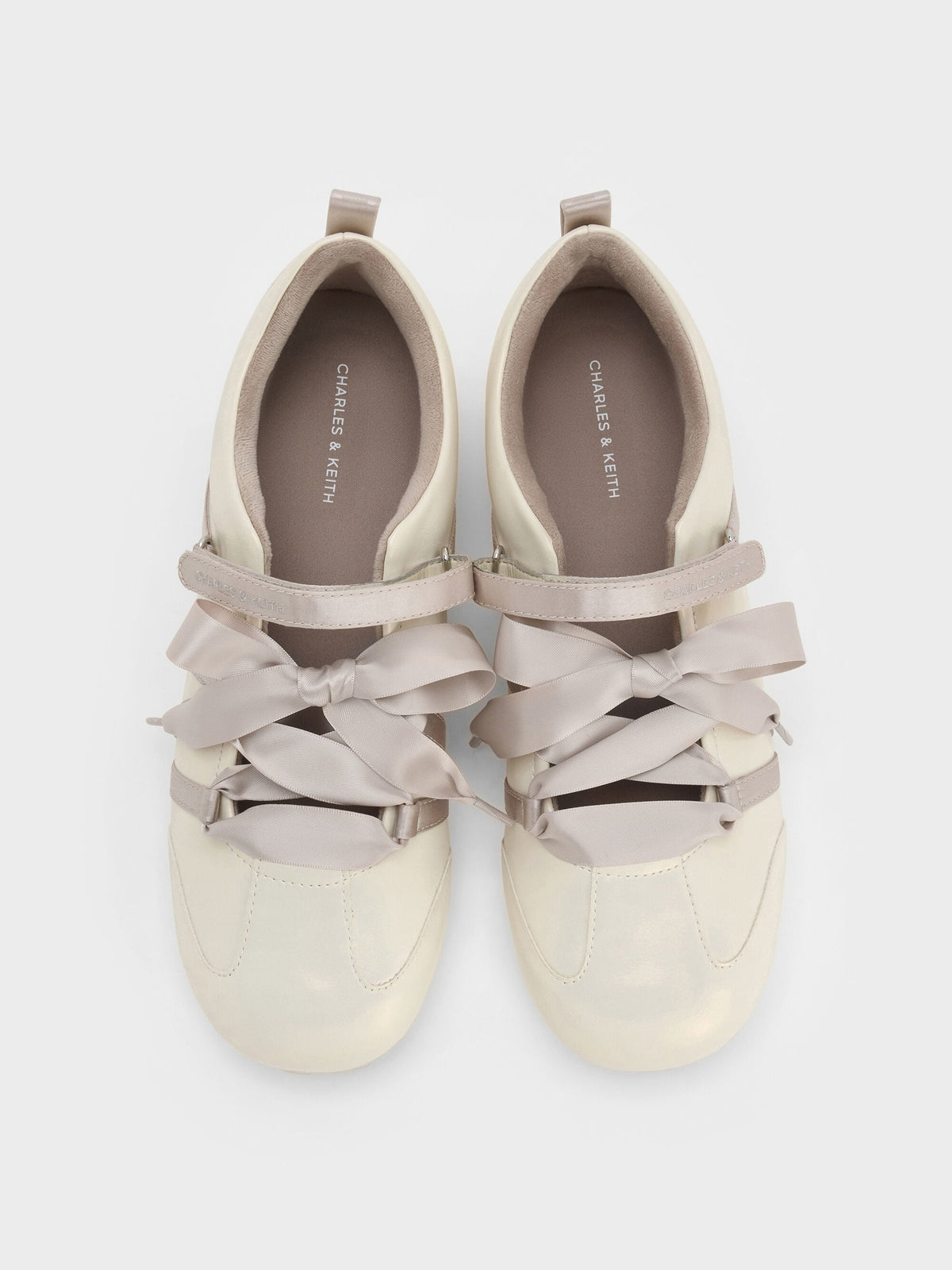 CHARLES & KEITH Everyday | Silko Pearlescent Ballet Sneakers - Chalk