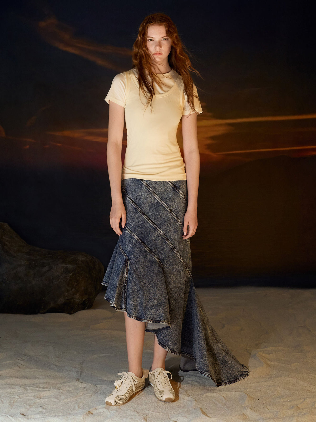 CHARLES & KEITH Recommended | Jace Crochet & Suede Flower Sneakers - Chalk