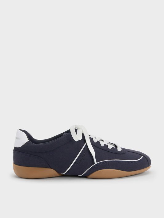 CHARLES & KEITH Trending | Louise Contrast-Trim Sneakers - Dark Blue