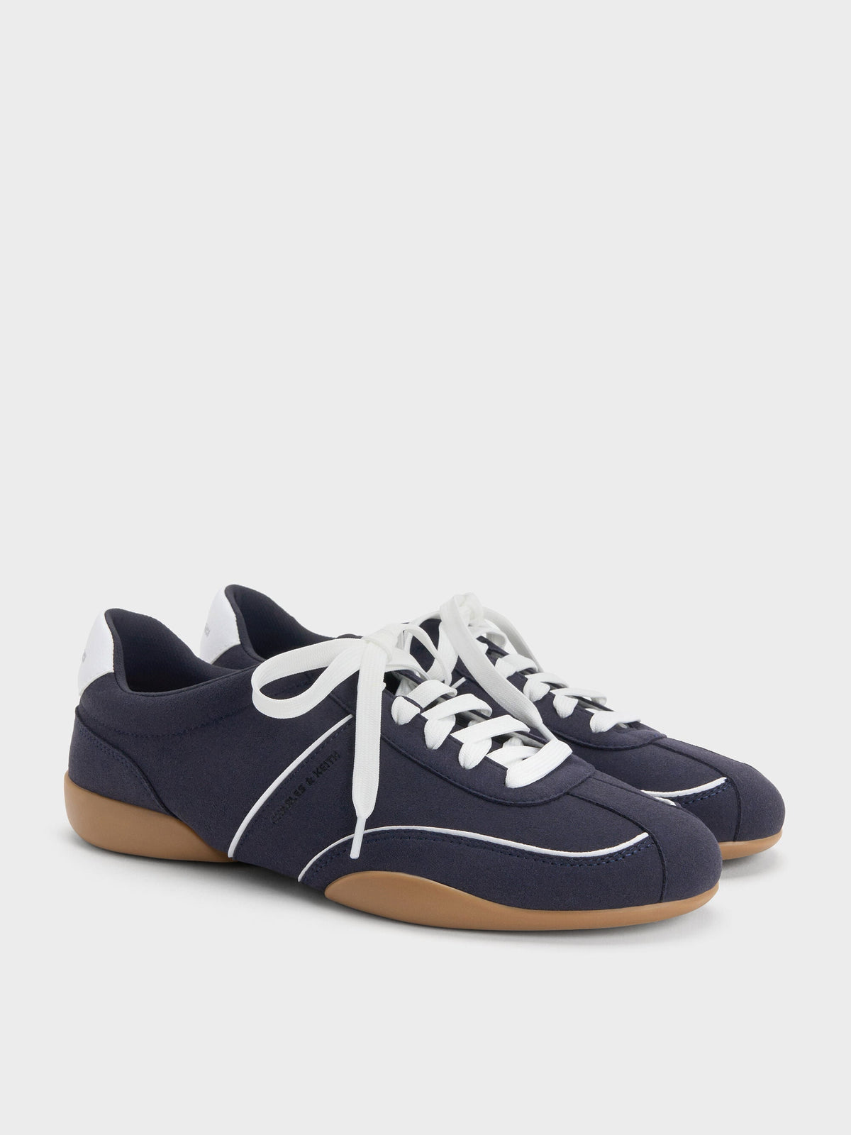 CHARLES & KEITH Trending | Louise Contrast-Trim Sneakers - Dark Blue