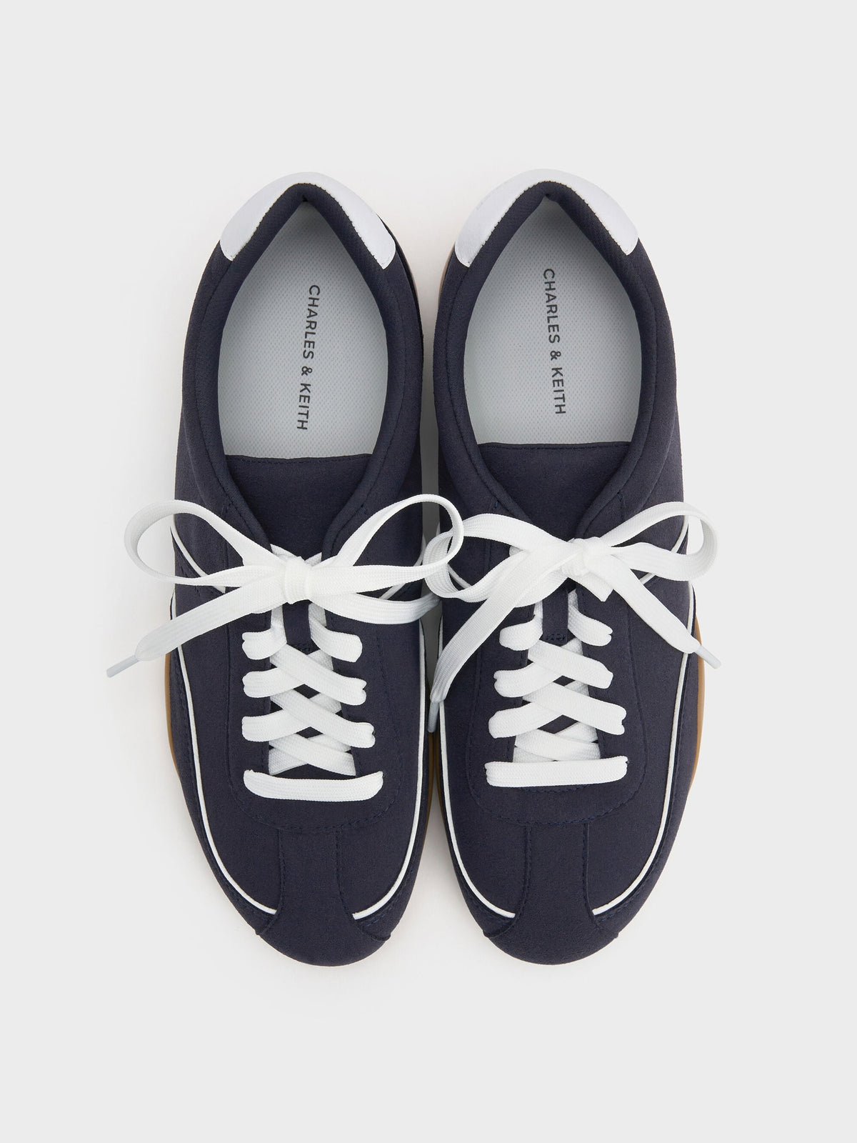 CHARLES & KEITH Trending | Louise Contrast-Trim Sneakers - Dark Blue