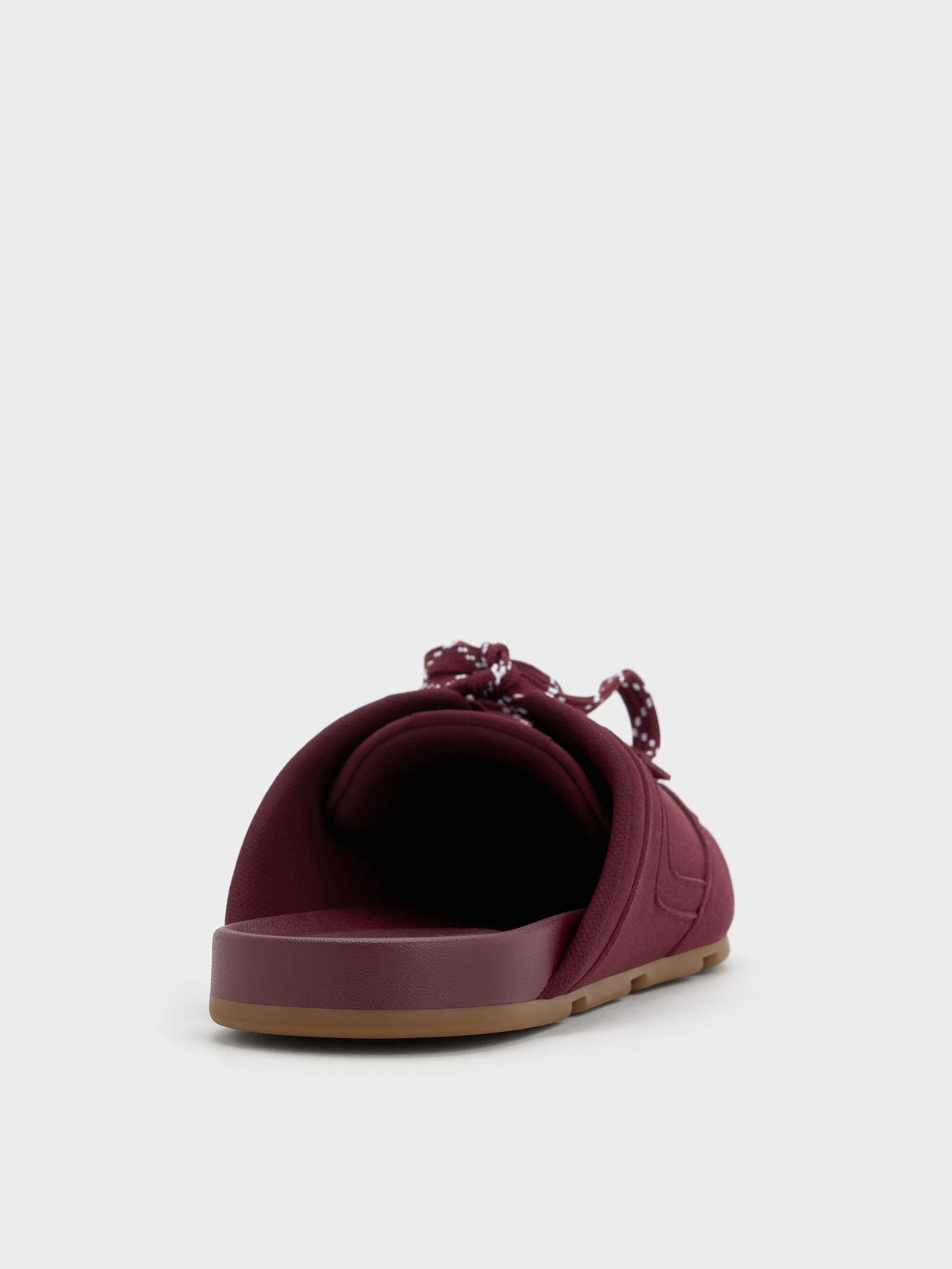 CHARLES & KEITH Smart Buy | Lace-Up Sneaker Mules - Burgundy