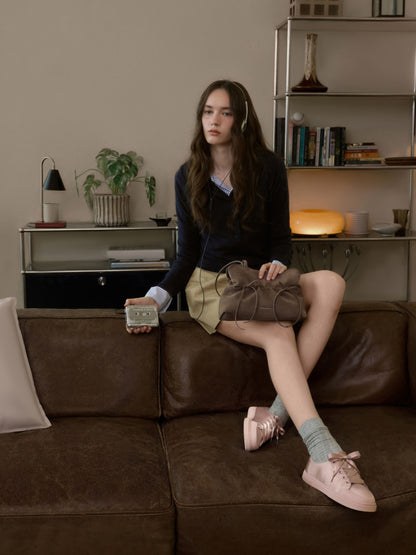CHARLES & KEITH Recommended | Satin Lace-Up Sneakers - Light Pink
