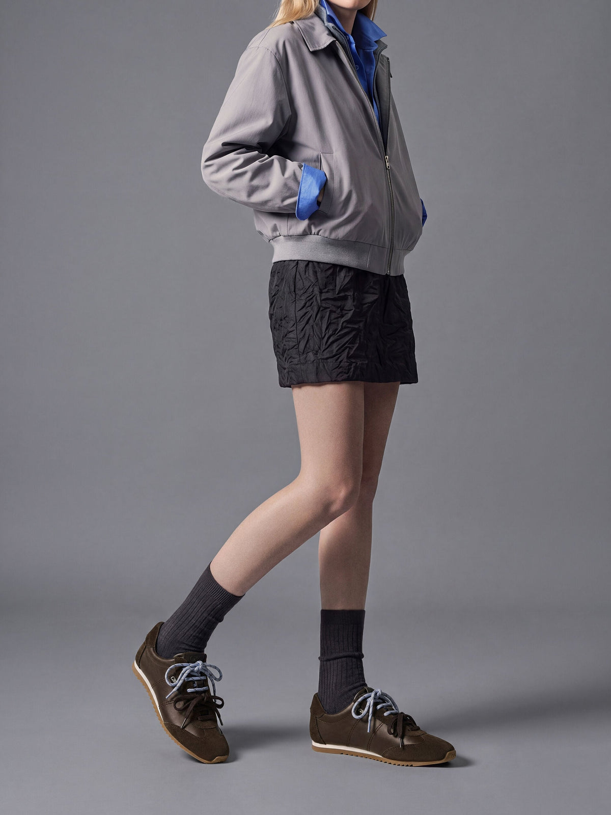 CHARLES & KEITH Recommended | Jace Leather & Suede Sneakers - Dark Brown
