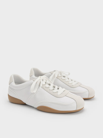 CHARLES & KEITH Recommended | Louise Two-Tone Sneakers - White