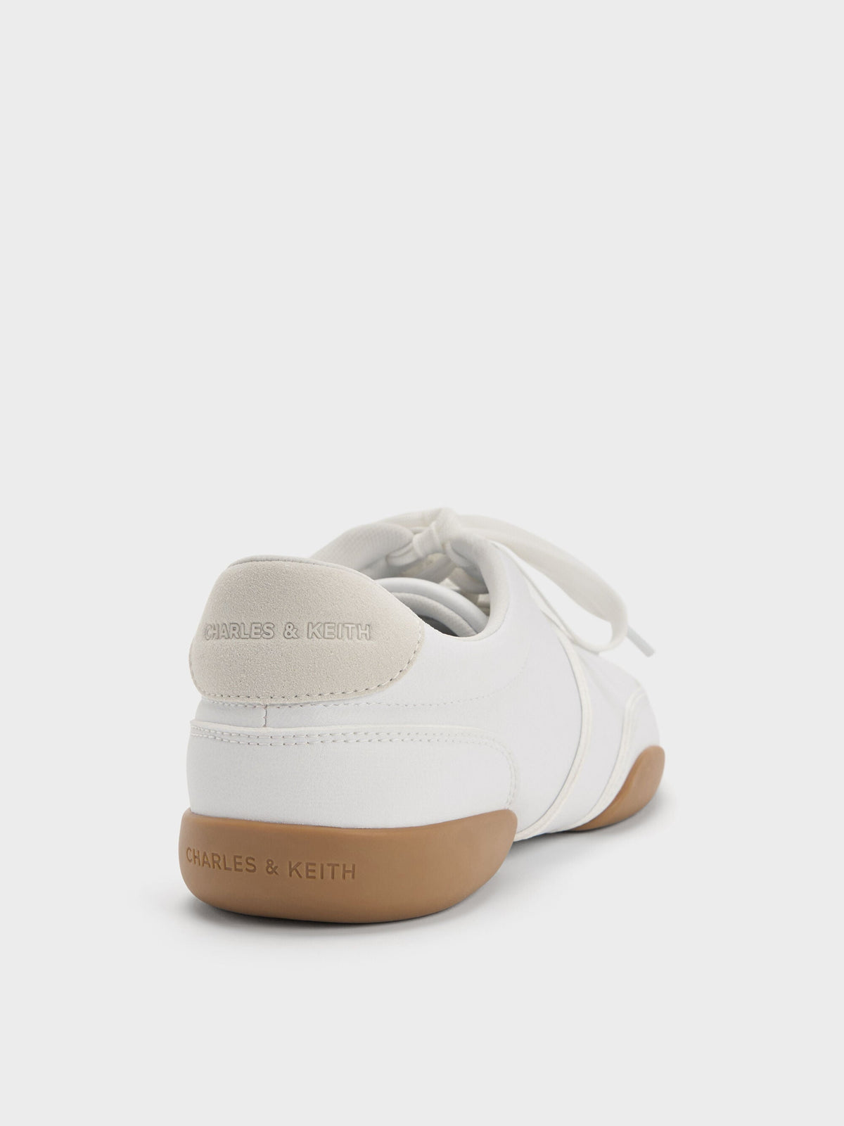 CHARLES & KEITH Recommended | Louise Two-Tone Sneakers - White