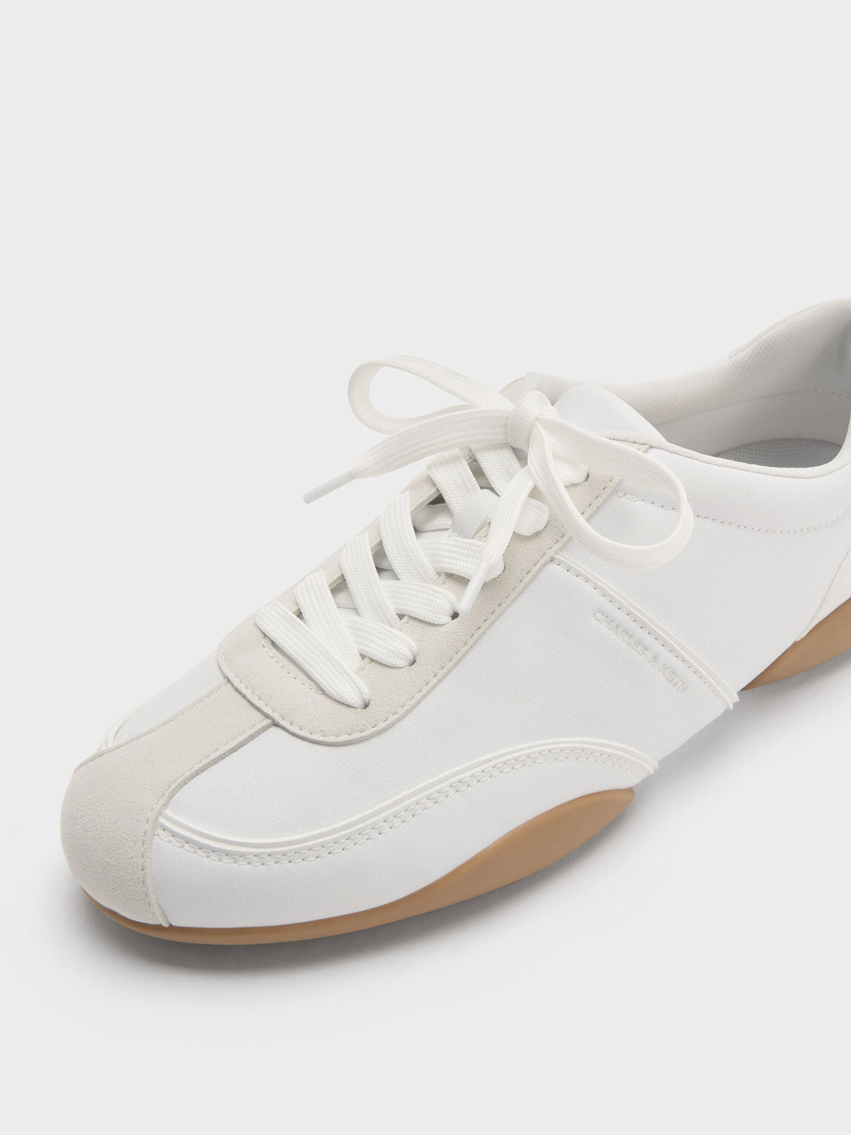 CHARLES & KEITH Recommended | Louise Two-Tone Sneakers - White