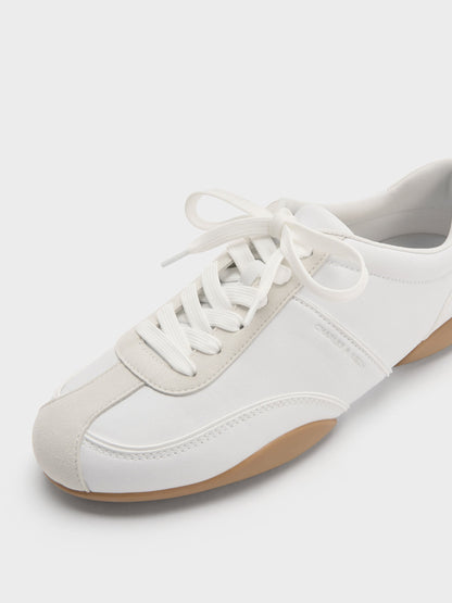 CHARLES & KEITH Recommended | Louise Two-Tone Sneakers - White