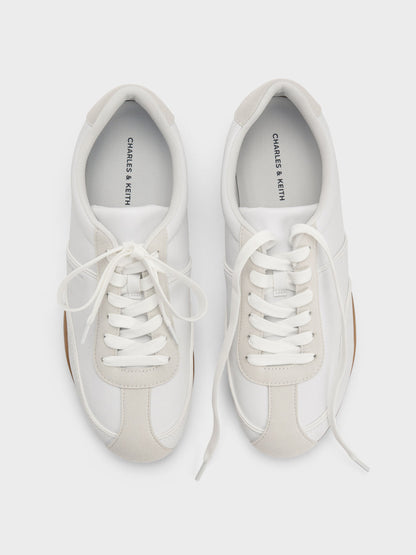 CHARLES & KEITH Recommended | Louise Two-Tone Sneakers - White