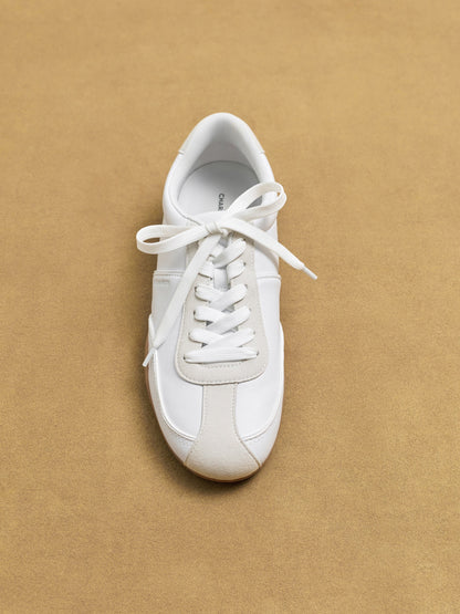 CHARLES & KEITH Recommended | Louise Two-Tone Sneakers - White