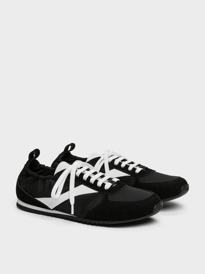 CHARLES & KEITH Essential | Jace Sneakers - Black Textured
