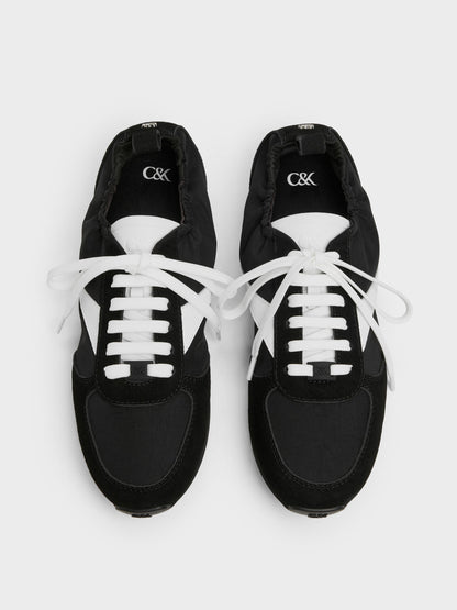 CHARLES & KEITH Essential | Jace Sneakers - Black Textured