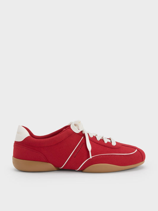 CHARLES & KEITH Top Pick | Louise Contrast-Trim Sneakers - Red