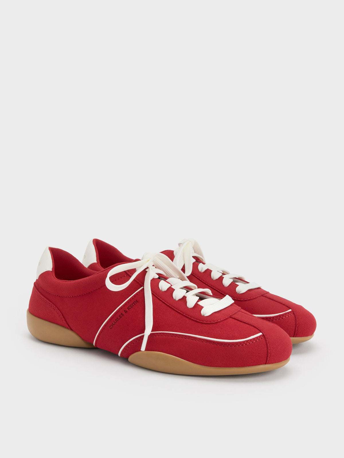 CHARLES & KEITH Top Pick | Louise Contrast-Trim Sneakers - Red