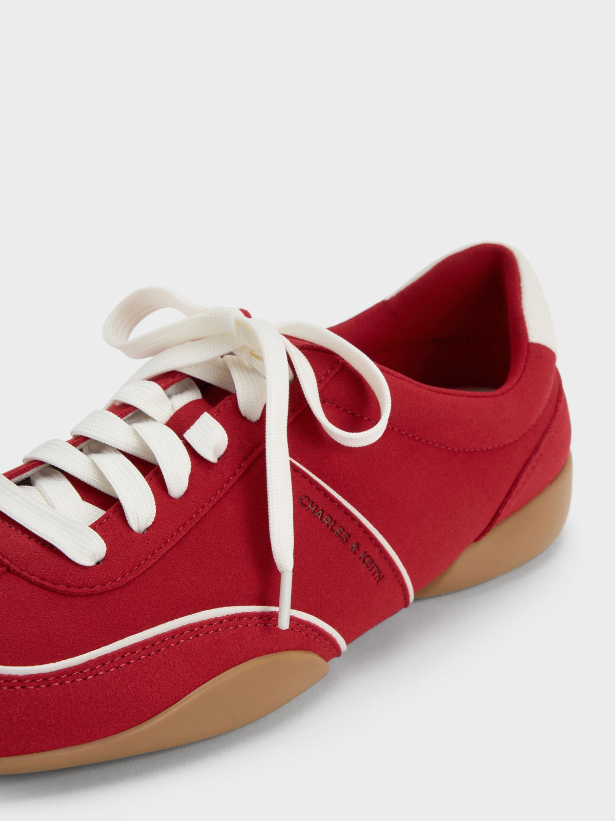 CHARLES & KEITH Top Pick | Louise Contrast-Trim Sneakers - Red