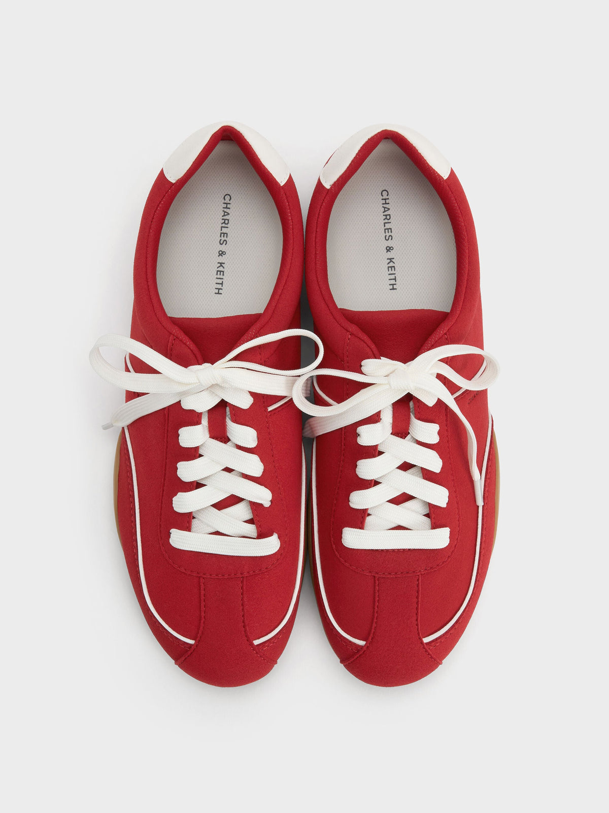 CHARLES & KEITH Top Pick | Louise Contrast-Trim Sneakers - Red
