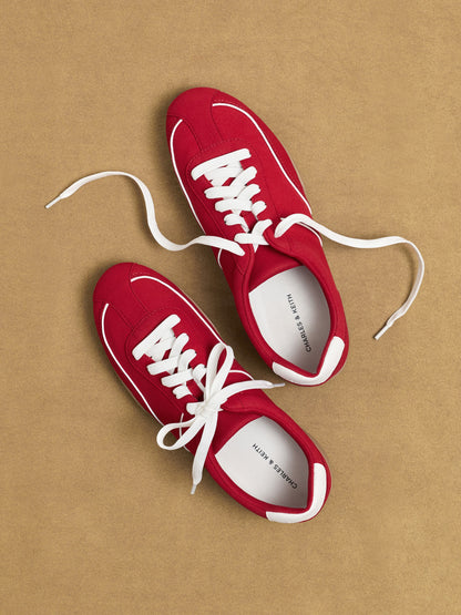 CHARLES & KEITH Top Pick | Louise Contrast-Trim Sneakers - Red