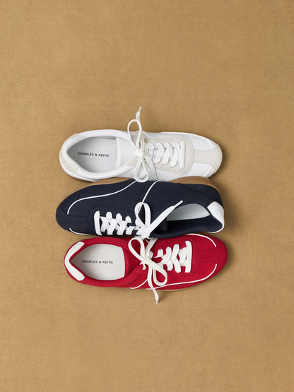 CHARLES & KEITH Top Pick | Louise Contrast-Trim Sneakers - Red
