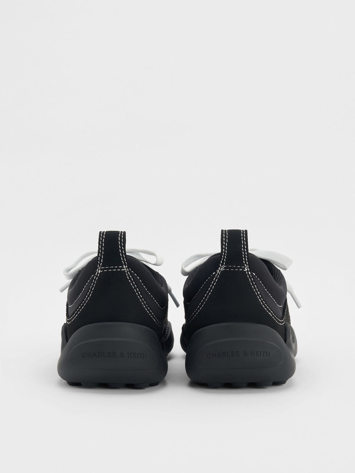 CHARLES & KEITH Sale | Minette Low-Top Sneakers - Black Textured