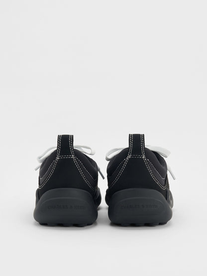 CHARLES & KEITH Sale | Minette Low-Top Sneakers - Black Textured