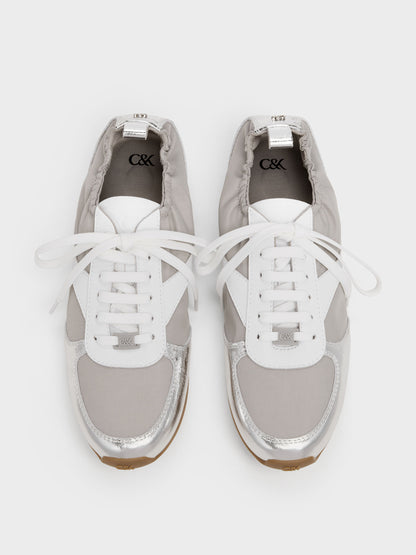CHARLES & KEITH Great Value | Jace Metallic Sneakers - Silver