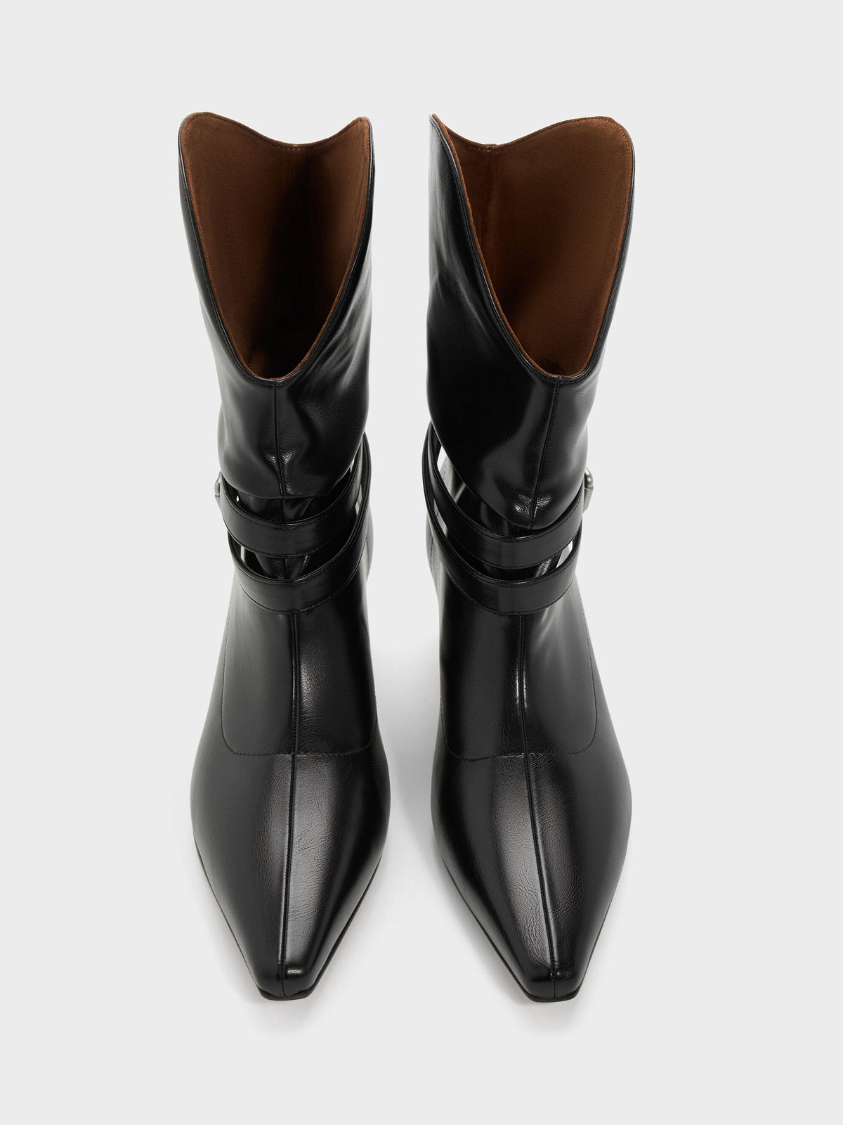 CHARLES & KEITH Latest | Karter Kitten-Heel Boots - Black