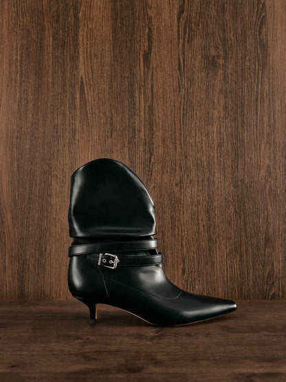 CHARLES & KEITH Latest | Karter Kitten-Heel Boots - Black