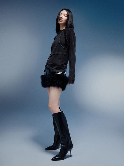 CHARLES & KEITH Recommended | Pointed Stiletto Knee-High Boots - Black