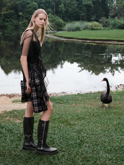 CHARLES & KEITH Customer Favorite | Lyndon Buckled Knee-High Boots - Black