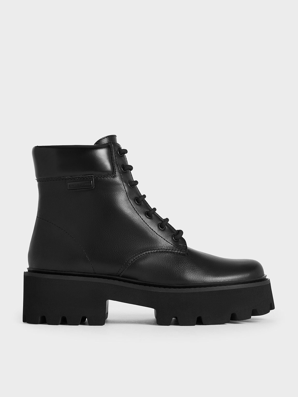 CHARLES & KEITH Deals | Ripley Ridged-Sole Ankle Boots - Black2