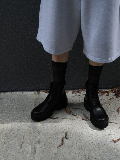 CHARLES & KEITH Deals | Ripley Ridged-Sole Ankle Boots - Black2