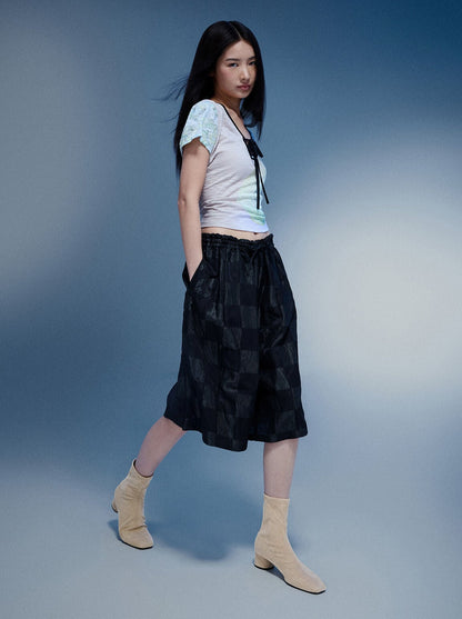 CHARLES & KEITH New | Faux Suede Stitch-Trim Heeled Ankle Boots - Sand