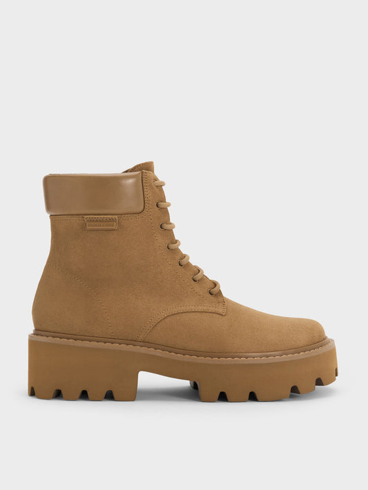 CHARLES & KEITH Best Price | Ripley Ridged-Sole Ankle Boots - Sand