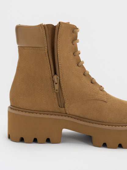 CHARLES & KEITH Best Price | Ripley Ridged-Sole Ankle Boots - Sand